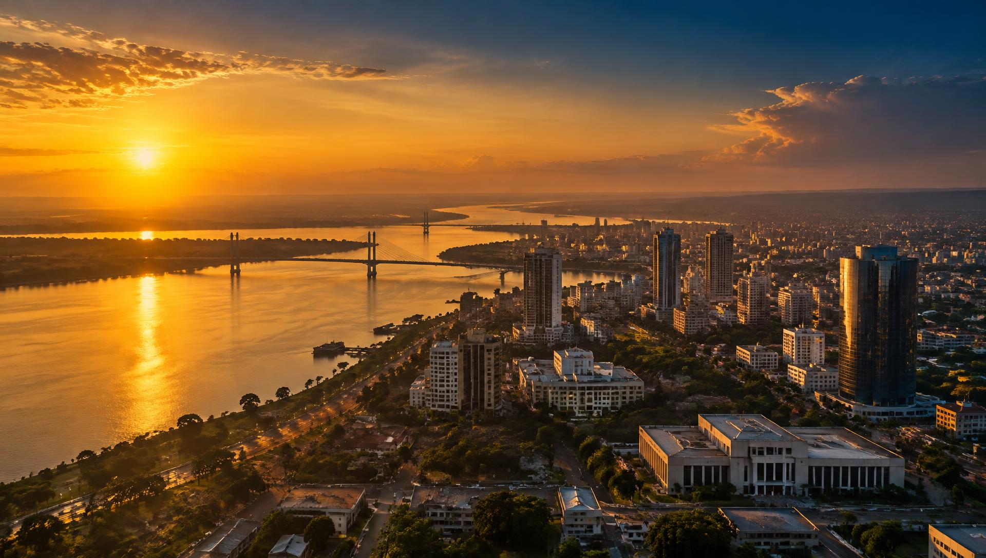 Brazzaville au coucher du soleil